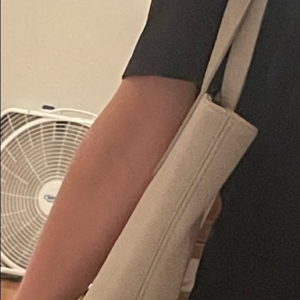Gigi New York nude colored shoulder/tote bag monogrammed
